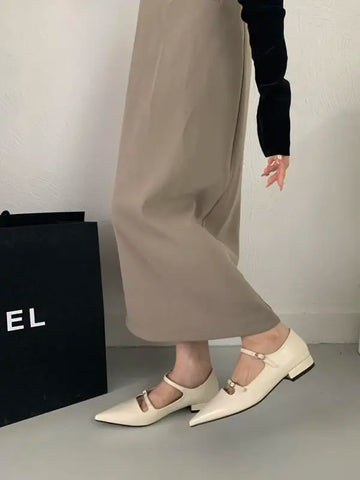 Xajzpa Boat Shoe Female Footwear Pointed Toe Autumn Black Flats Dress Summer New Fall Women Shoes Autumn Black Flats Pointed Toe Female